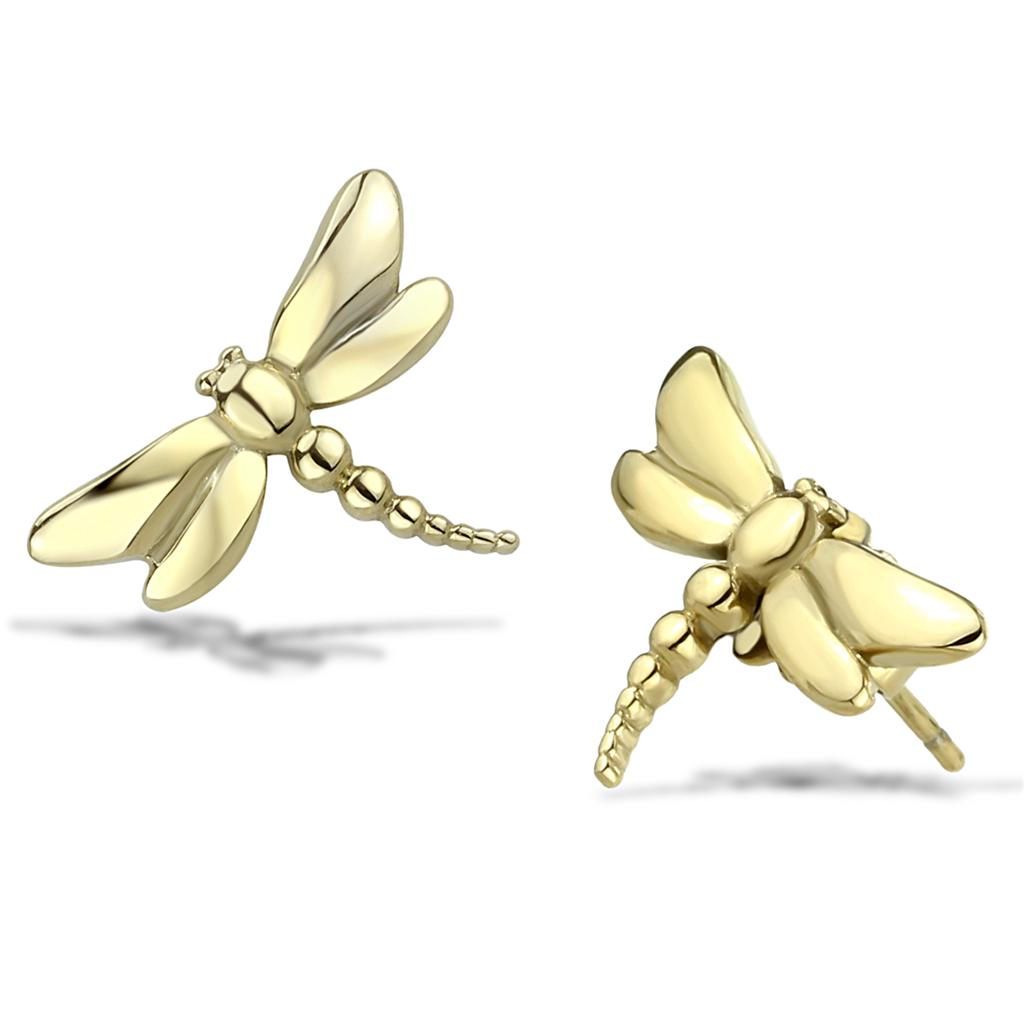 MATK3491 - IP Gold(Ion Plating) Stainless Steel Earrings with No Stone