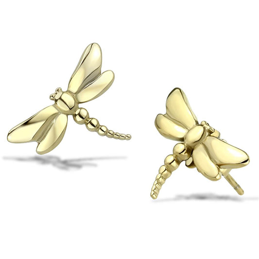 MATK3491 - IP Gold(Ion Plating) Stainless Steel Earrings with No Stone