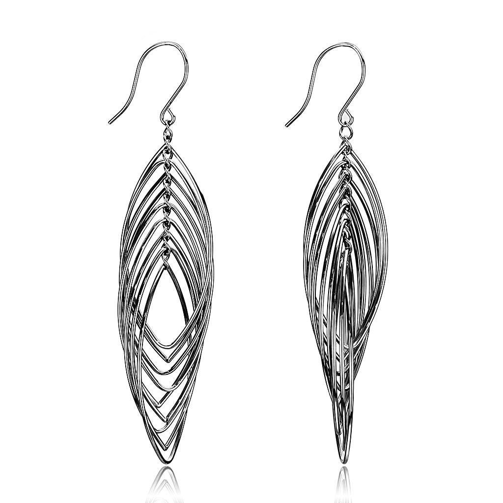 MATK3500 - High polished (no plating) Stainless Steel Earrings with No Stone