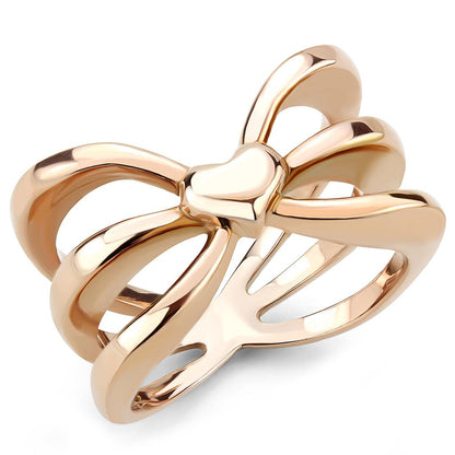 MATK3575 - IP Rose Gold(Ion Plating) Stainless Steel Ring with No Stone