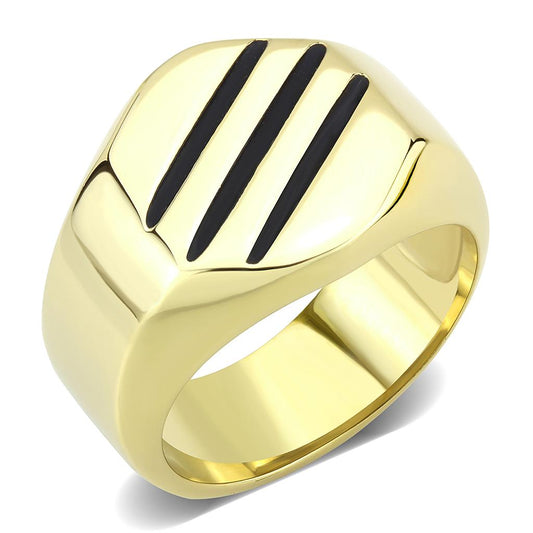 MATK3598 - IP Gold(Ion Plating) Stainless Steel Ring with No Stone