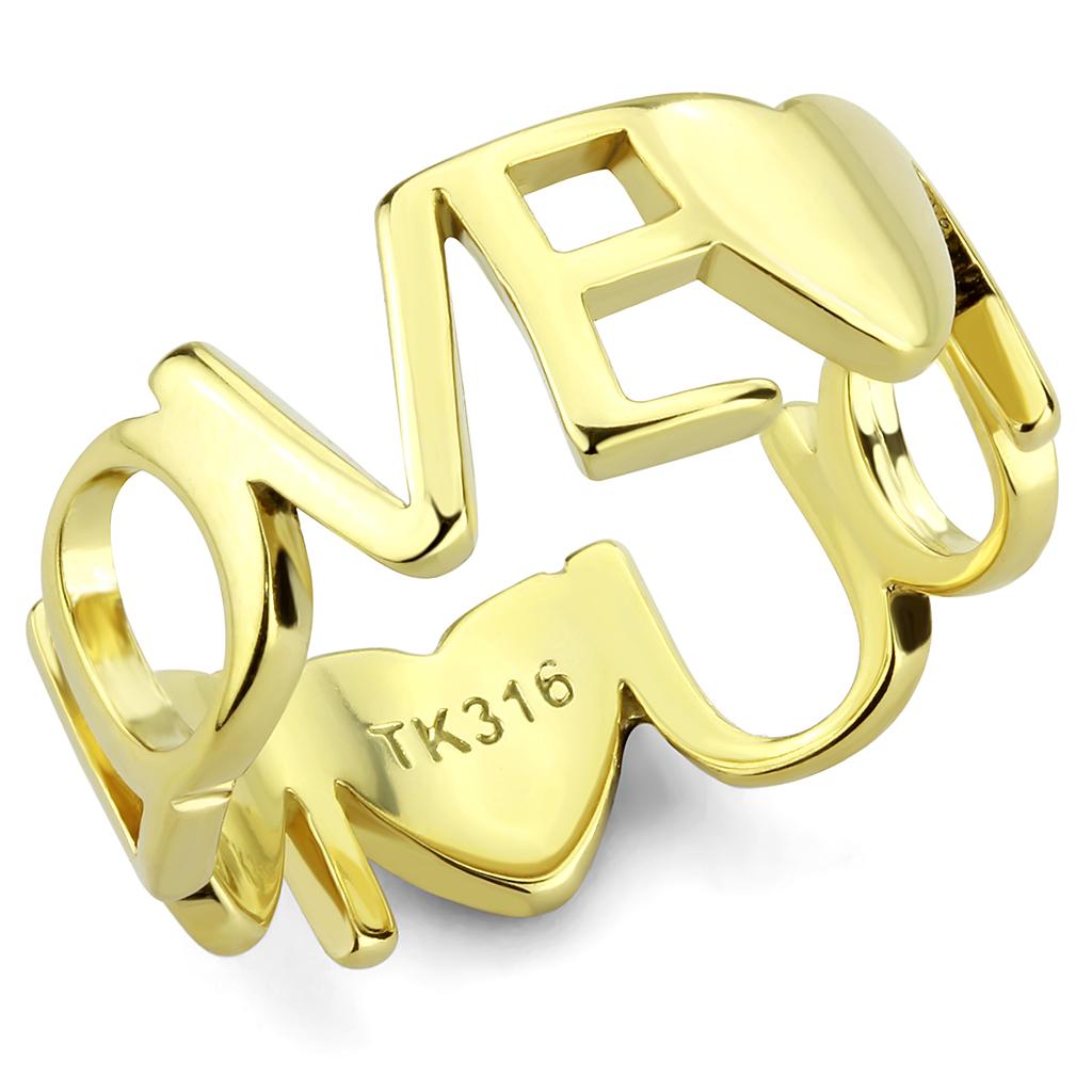 MATK3637 - IP Gold(Ion Plating) Stainless Steel Ring with No Stone