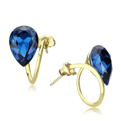 MATK3648 - IP Gold(Ion Plating) Stainless Steel Earrings with Top Grade Crystal  in Montana