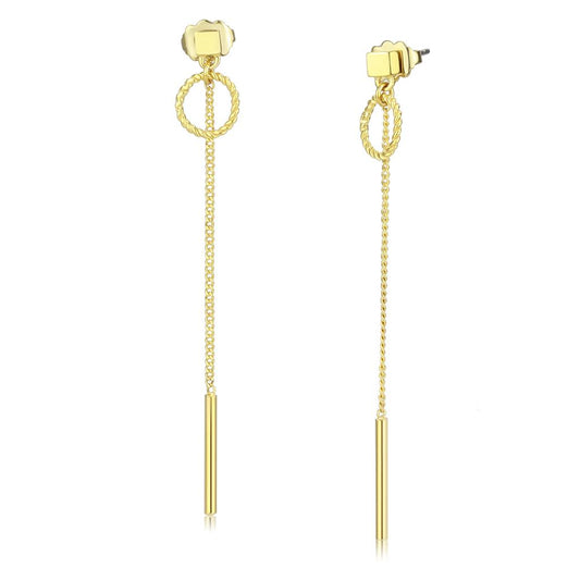 MATK3677 - IP Gold(Ion Plating) Stainless Steel Earrings with No Stone