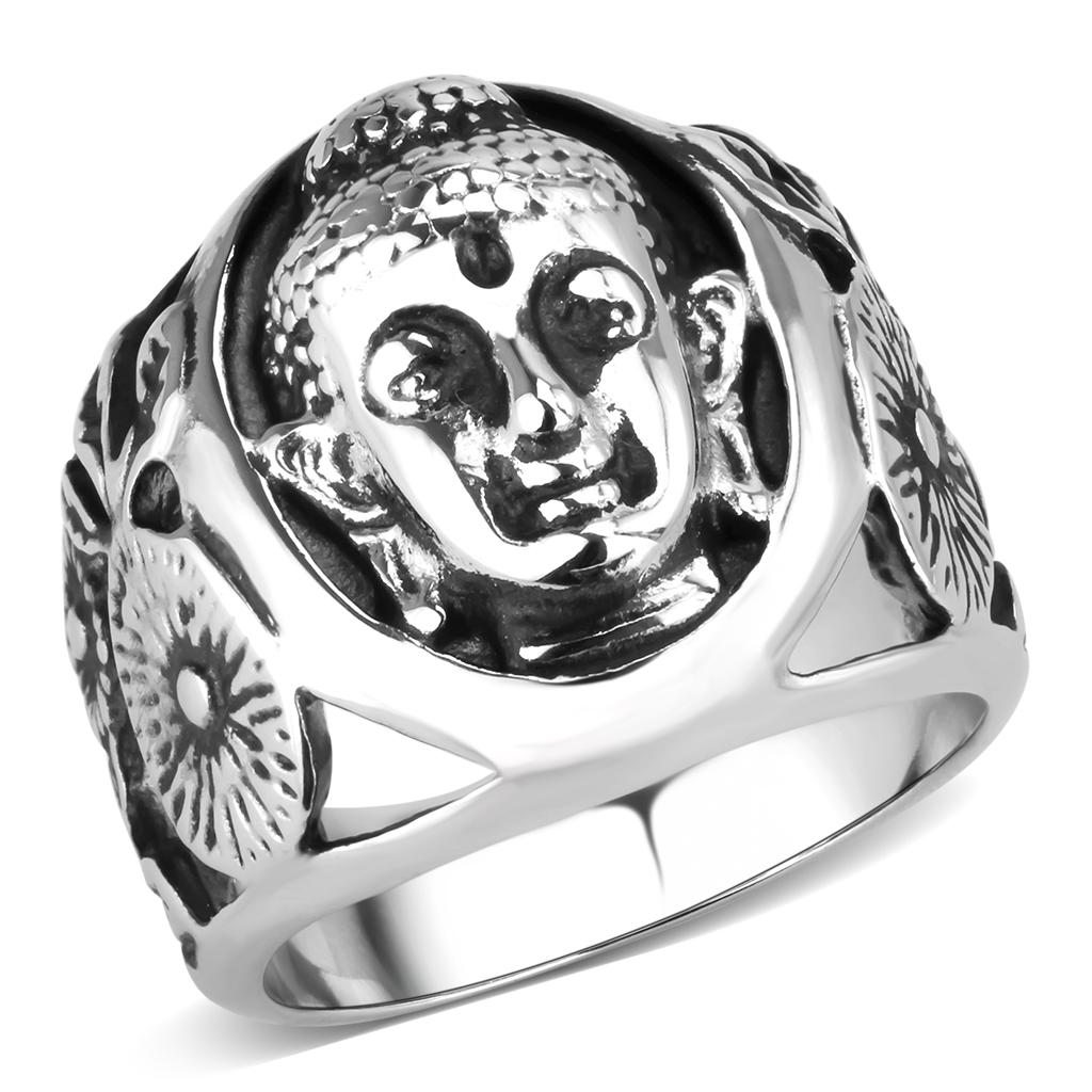 MATK3722 - High polished (no plating) Stainless Steel Ring with No Stone