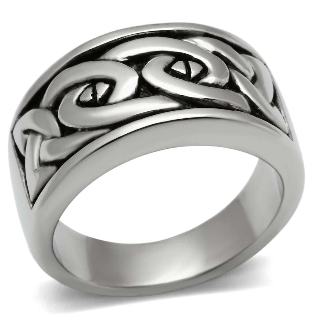 MATK381 - High polished (no plating) Stainless Steel Ring with No Stone