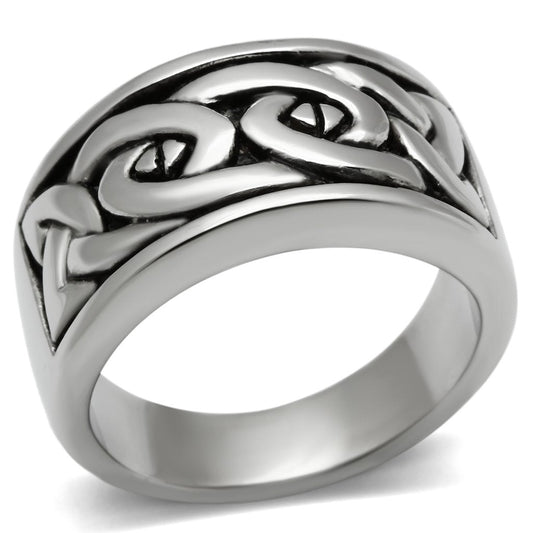 MATK381 - High polished (no plating) Stainless Steel Ring with No Stone