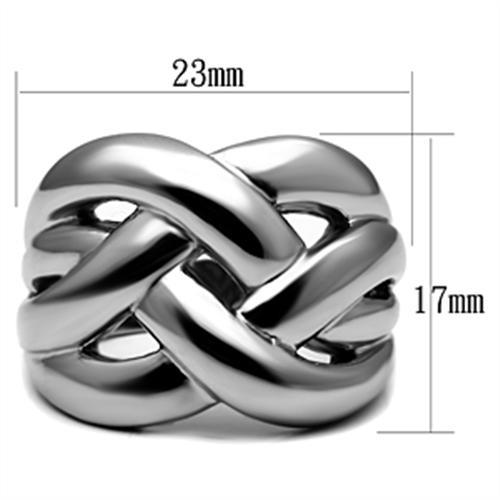 MATK396 - High polished (no plating) Stainless Steel Ring with No Stone