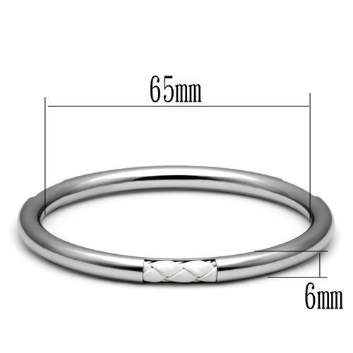 MATK407 - High polished (no plating) Stainless Steel Bangle with No Stone