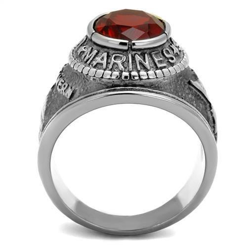 MATK414703 - High polished (no plating) Stainless Steel Ring with Synthetic Synthetic Glass in Siam