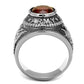 MATK414706 - High-Polished Stainless Steel Ring with Synthetic Synthetic Glass in Siam