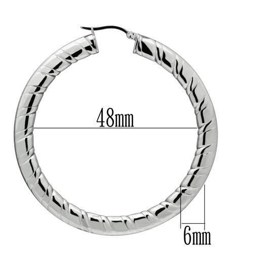 MATK418 - High polished (no plating) Stainless Steel Earrings with No Stone