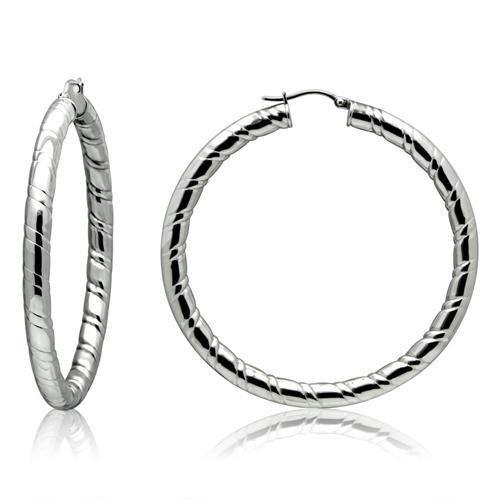 MATK419 - High polished (no plating) Stainless Steel Earrings with No Stone