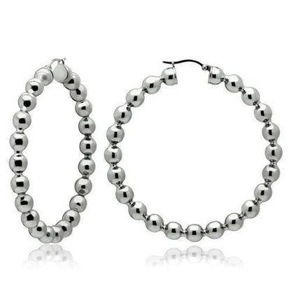 MATK421 - High polished (no plating) Stainless Steel Earrings with No Stone