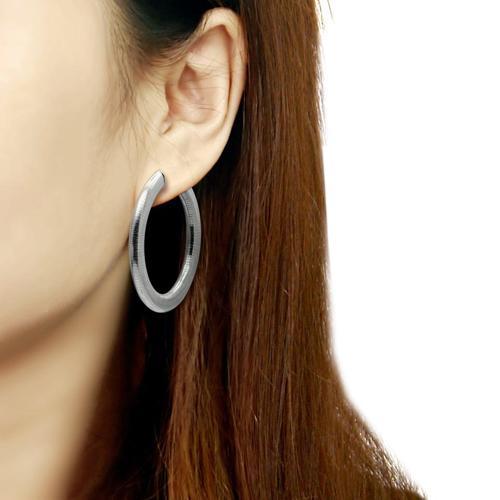 MATK422 - High polished (no plating) Stainless Steel Earrings with No Stone
