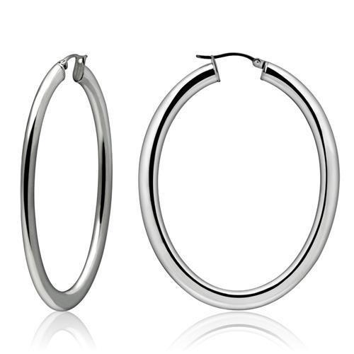 MATK423 - High polished (no plating) Stainless Steel Earrings with No Stone