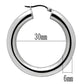 MATK424 - High polished (no plating) Stainless Steel Earrings with No Stone
