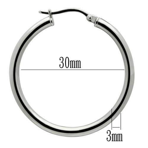 MATK427 - High polished (no plating) Stainless Steel Earrings with No Stone
