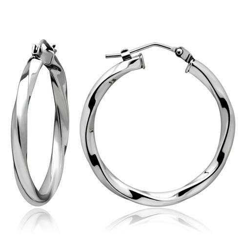 MATK428 - High polished (no plating) Stainless Steel Earrings with No Stone