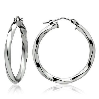 MATK428 - High polished (no plating) Stainless Steel Earrings with No Stone
