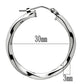 MATK428 - High polished (no plating) Stainless Steel Earrings with No Stone