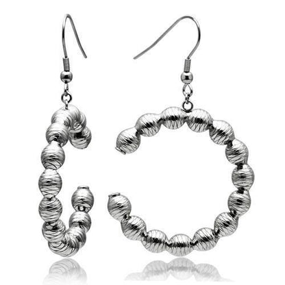 MATK429 - High polished (no plating) Stainless Steel Earrings with No Stone