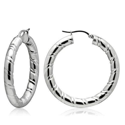 MATK431 - High polished (no plating) Stainless Steel Earrings with No Stone