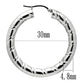 MATK431 - High polished (no plating) Stainless Steel Earrings with No Stone