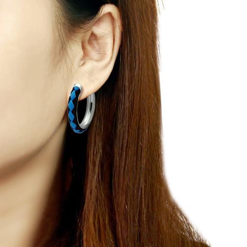 MATK433 - High polished (no plating) Stainless Steel Earrings with No Stone