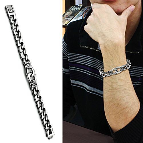 MATK435 - High polished (no plating) Stainless Steel Bracelet with No Stone