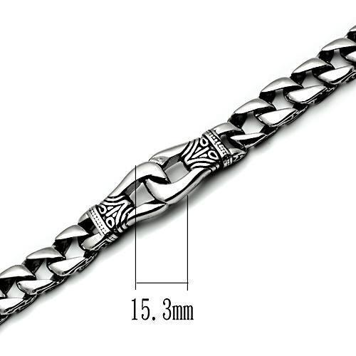 MATK435 - High polished (no plating) Stainless Steel Bracelet with No Stone