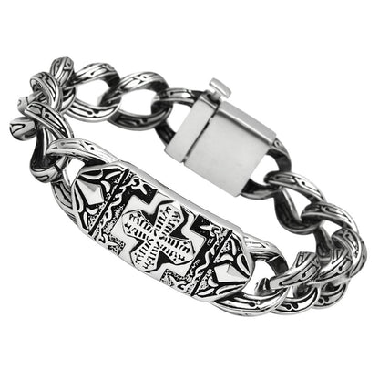 MATK437 - High polished (no plating) Stainless Steel Bracelet with No Stone