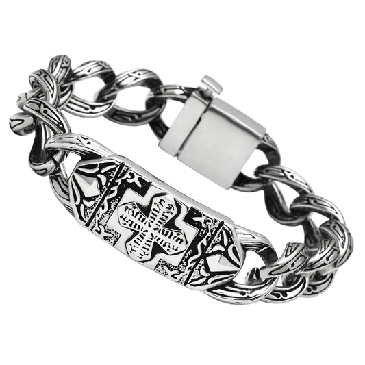 MATK437 - High polished (no plating) Stainless Steel Bracelet with No Stone