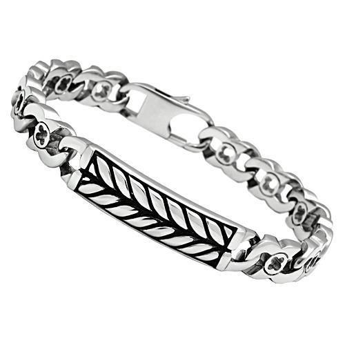 MATK438 - High polished (no plating) Stainless Steel Bracelet with No Stone
