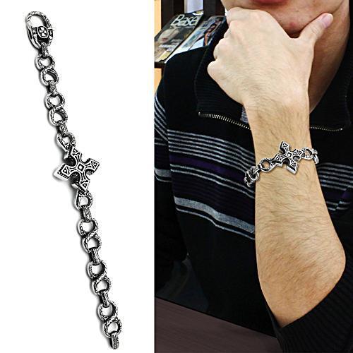 MATK439 - High polished (no plating) Stainless Steel Bracelet with No Stone