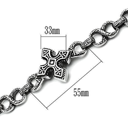 MATK439 - High polished (no plating) Stainless Steel Bracelet with No Stone