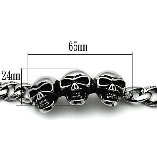 MATK440 - High polished (no plating) Stainless Steel Bracelet with No Stone