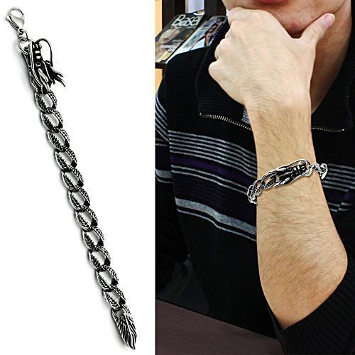 MATK441 - High polished (no plating) Stainless Steel Bracelet with No Stone