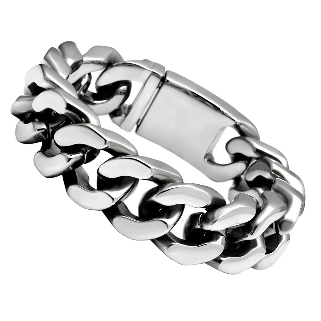 MATK442 - High polished (no plating) Stainless Steel Bracelet with No Stone