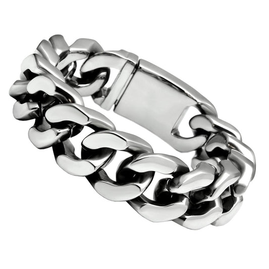 MATK442 - High polished (no plating) Stainless Steel Bracelet with No Stone