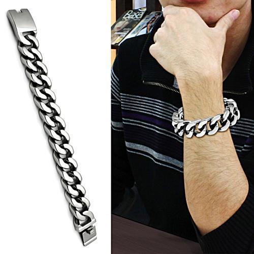MATK442 - High polished (no plating) Stainless Steel Bracelet with No Stone