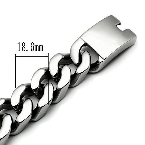 MATK442 - High polished (no plating) Stainless Steel Bracelet with No Stone