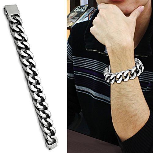 MATK445 - High polished (no plating) Stainless Steel Bracelet with No Stone