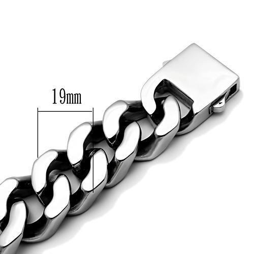 MATK445 - High polished (no plating) Stainless Steel Bracelet with No Stone