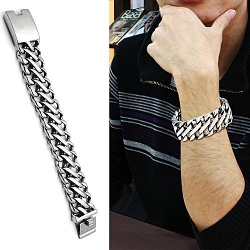 MATK447 - High polished (no plating) Stainless Steel Bracelet with No Stone