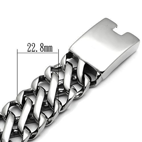 MATK447 - High polished (no plating) Stainless Steel Bracelet with No Stone