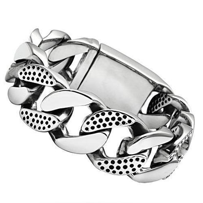MATK448 - High polished (no plating) Stainless Steel Bracelet with No Stone