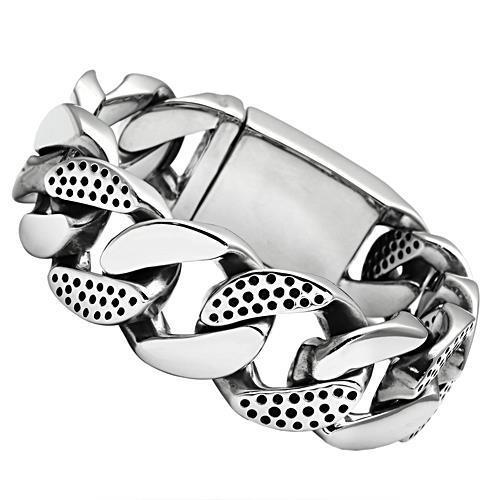 MATK448 - High polished (no plating) Stainless Steel Bracelet with No Stone
