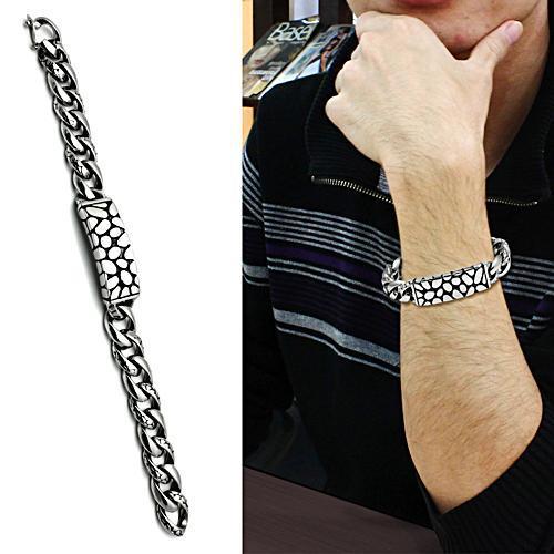 MATK449 - High polished (no plating) Stainless Steel Bracelet with No Stone