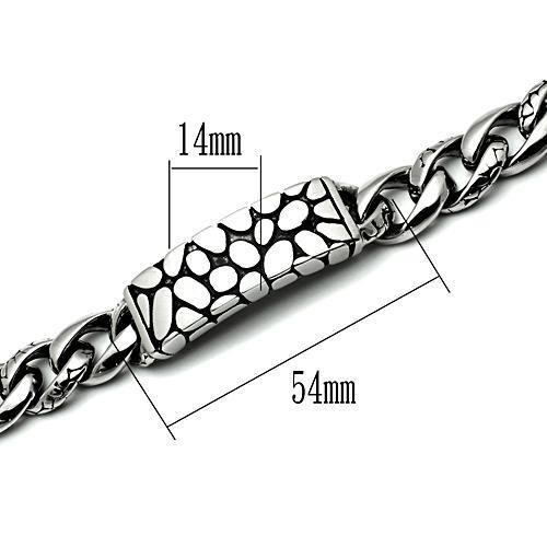 MATK449 - High polished (no plating) Stainless Steel Bracelet with No Stone